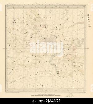 Carte graphique Star CÉLESTE ASTRONOMIE 1 signes du printemps Vernal Equinox. 1847 SDUK Banque D'Images