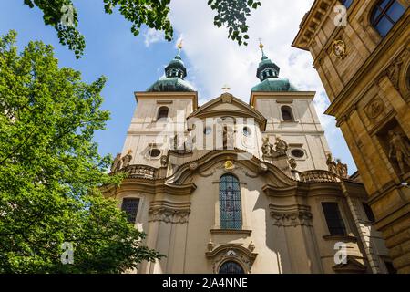 Façade baroque de l'église Saint-Havel à Prague, République tchèque Banque D'Images