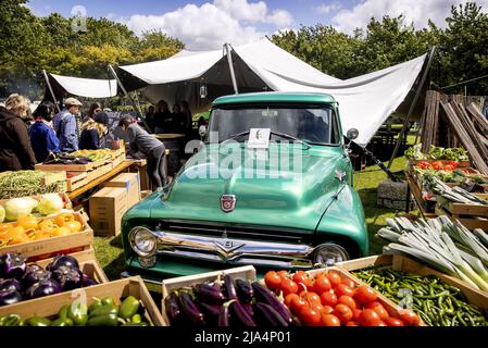 Amsterdam, pays-Bas. 27th mai 2022. 2022-05-27 15:18:24 AMSTERDAM - le public apprécie la nourriture et la musique au festival de camion de nourriture Rolling cuisines pendant le week-end de l'Ascension dans le Westerpark. Le nombre de camions alimentaires aux pays-Bas a plus que doublé au cours des cinq dernières années. Les camions sont principalement utilisés dans les festivals. ANP KOEN VAN WEEL pays-bas - belgique sortie crédit: ANP/Alay Live News Banque D'Images