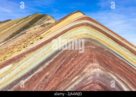 Vinicunca, région de Cusco, Pérou. Montana de Siete Colores, ou Rainbow Mountain. Amérique du Sud. Banque D'Images