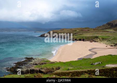 Sangobeg Sands, près de Durness, Sutherland, Écosse. Banque D'Images