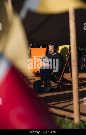 Hay-on-Wye, pays de Galles, Royaume-Uni. 27th mai 2022. Atmosphère générale du Hay Festival 2022 au pays de Galles. Crédit : Sam Hardwick/Alamy. Banque D'Images