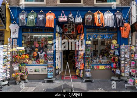 Utrecht, pays-Bas, Vieille ville, Oudegracht, Souvenir Shop Banque D'Images