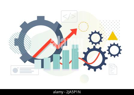 Processus d'affaires - croissance - Résumé Illustration du fichier EPS 10 Illustration de Vecteur