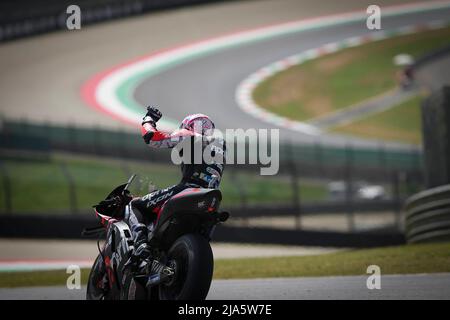 Mugello, Italie. 28th mai 2022. Pratique libre avant le Grand Prix d'Italie de MotoGP Oakley au circuit de Mugello, Mugello, Italie, 27 mai 2022 en photo: Espagne Aleix Espargaró Entenamientos libres previos al Gran Premio Oakley de MotoGP de Italia en el Circuito de Mugello, Italia, 27 de Mayo de 2022 POOL/ MotoGP.com/Cordon les images de presse seront à usage éditorial exclusif. Crédit obligatoire: © motogp.com crédit: CORMON PRESSE/Alay Live News Banque D'Images