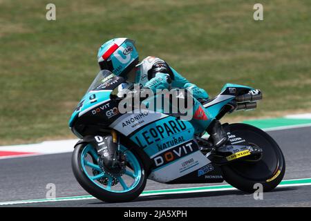 Circuit international de Mugello, Mugello, Italie, 27 mai 2022, #7 Foggia Dennis (Leopard Racing Honda) Moto3 pendant Gran Premio d’Italia Oakley Free Practice Moto2, Moto3 - Championnat du monde MotoGP Banque D'Images