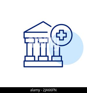 Prestataire d'assurance santé. Icône de dessin au trait de trait, pixel Perfect, modifiable Illustration de Vecteur