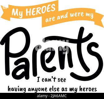 Typographie et citation Design pour célébrer la journée mondiale des parents. Appréciez tous les parents du monde entier Illustration de Vecteur