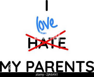 Typographie et citation Design pour célébrer la journée mondiale des parents. Appréciez tous les parents du monde entier Illustration de Vecteur