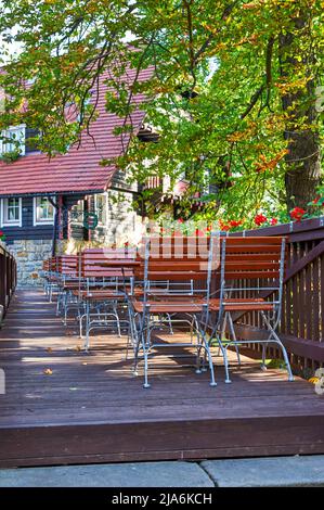 Agréable café ouvert à Bastei, Allemagne Banque D'Images