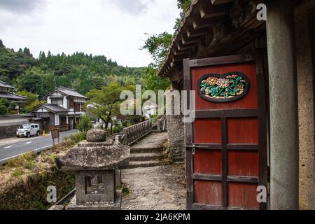 Mine d'argent Iwami Ginzan, Omori, Shimane, JAPON - 23 2020 septembre : Gohyaku Rakanji, temple de Shingon pour tenir un service commémoratif pour les mineurs, par temps nuageux Banque D'Images