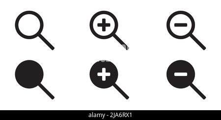 Ensemble d'icônes de recherche. Icône de recherche simple définir un vecteur modifiable. Illustration de Vecteur