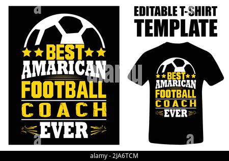 Modèle de conception de tee-shirt de football pour le sport. Maillot et uniforme de football pour Homme. Tee-shirt football Sport Typographie. Modèle de t-shirt de sport pour Illustration de Vecteur