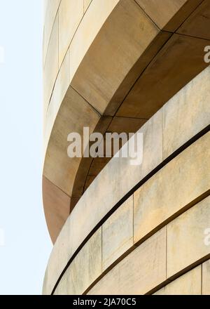Édimbourg, Écosse, Royaume-Uni - extension du musée national d'Écosse par Benson & Forsyth, travaux de maçonnerie en pierres Banque D'Images