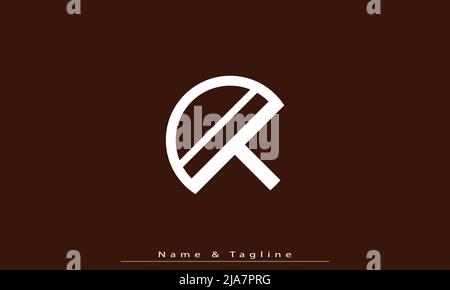 Lettres de l'alphabet initiales Monogram logo AT, TA Illustration de Vecteur