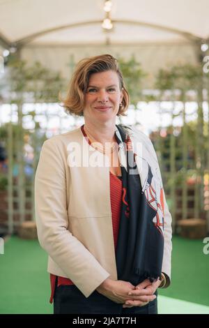 Hay-on-Wye, pays de Galles, Royaume-Uni. 28th mai 2022. Mariana Mazzucato Portrait au Hay Festival 2022, pays de Galles. Crédit : Sam Hardwick Banque D'Images