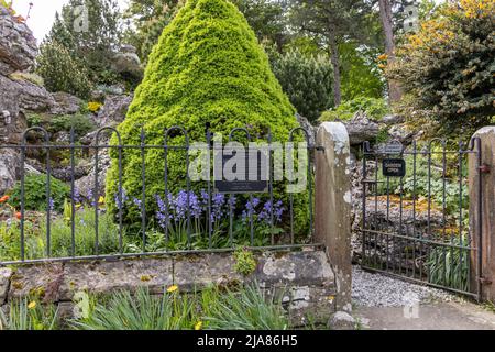 Aysgarth Edwardian Rock Garden, Aysgarth Village, Wensleydale, parc national de Yorkshire Dales, Angleterre Banque D'Images