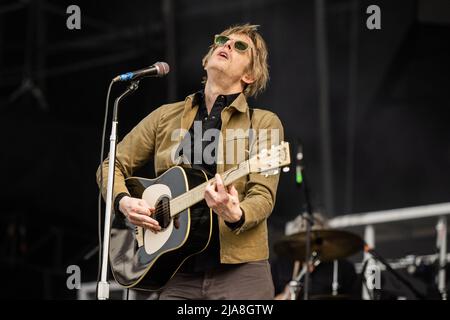 Britt Daniel - Spoon se produit lors de la BottleRock Napa Valley 2022 à Napa Valley Expo le 27 mai 2022 à Napa, en Californie. Photo: Chris Tuite/imageSPACE/Sipa USA Banque D'Images