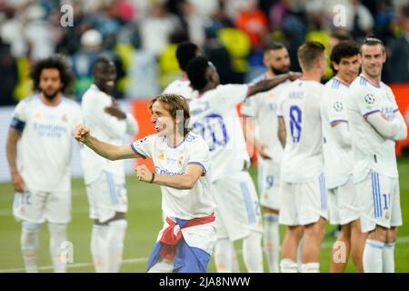 Paris, France. 28th mai 2022. Lors du match de finale de la Ligue des champions de l'UEFA entre le FC Liverpool et le Real Madrid, le 28 mai 2022, au Stade de France, à Paris, en France. (Photo / Magma) Credit: PRESSINPHOTO SPORTS AGENCY/Alay Live News Banque D'Images