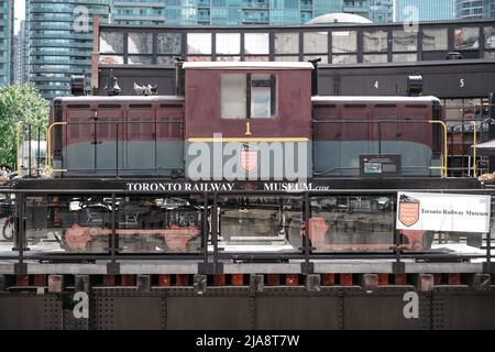 Musée ferroviaire de Toronto situé dans le parc roundhouse, au centre-ville de Toronto, Ontario, Canada Banque D'Images