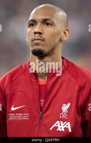 Saint Denis, France. 29th mai 2022. Fabinho de Liverpool lors de la finale de la Ligue des champions de l'UEFA entre le FC Liverpool et le Real Madrid CF au Stade de France à Saint-Denis, France, le 28 mai 2022 (photo par Andrew SURMA/ Credit: SIPA USA/Alay Live News Banque D'Images