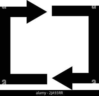 Icône de rotation de la flèche. Icône de vecteur de conception plate. Vecteur modifiable. Illustration de Vecteur