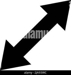 Icône de flèche qui signifie expansion. Vecteur plat. Vecteur modifiable. Illustration de Vecteur