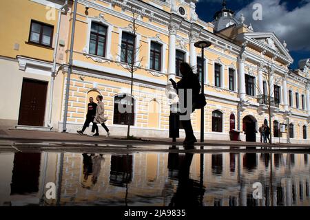 Tula, Russie. 28th mai 2022. Vue sur le bâtiment du musée historique d'État de Moscou (manoir des marchands de Belolipetsky) dans la rue Metallistov, dans la ville de Tula, en Russie Banque D'Images