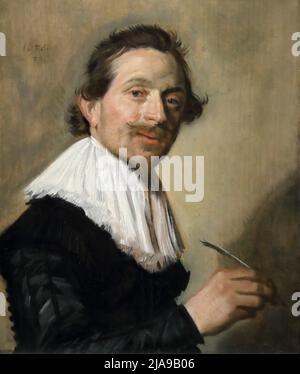 Portrait de Jean de la Chambre à l'âge de 33 ans par le peintre néerlandais de l'âge d'or Frans Hals à la National Gallery, Londres, Royaume-Uni Banque D'Images