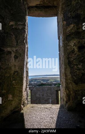 Le château de Slains, également connu sous le nom de château de New Slains pour le distinguer du château de Old Slains voisin, est un château en ruines dans Aberdeenshire, en Écosse. Banque D'Images