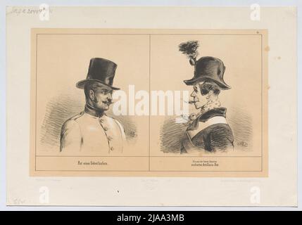 « Chapeau d'un coureur de fond. - Un chapeau d'artillerie de la caserne vide / conquise.' (Non 13 de la série 'Chronologie / / harnais / dans le plus mémorable de toutes les années: / 1848. / Par / A. Zampis'). Anton Zampis (1820-1883), lithographe, Johann Höfelich (1796-1849), Imprimeur, Leopold Theodor Neumann (1804-1876), éditeur Banque D'Images