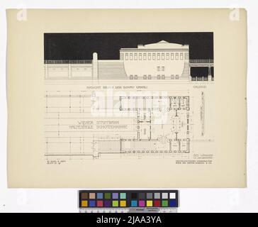 Quelques croquis, projets et bâtiments exécutés, vol. III, feuille 2, arrêt Schottenring Stadtbahn. Otto Wagner (1841-1918), architecte Banque D'Images