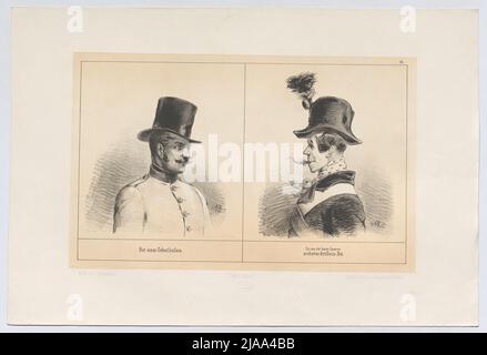 « Chapeau d'un coureur de fond. - Un chapeau d'artillerie de la caserne vide / conquise.' (Non 13 de la série 'Chronologie / / harnais / dans le plus mémorable de toutes les années: / 1848. / Par / A. Zampis'), 1848. Anton Zampis (1820-1883), Lithofracher, Johann Höfelich (1796-1849) , Imprimeur, Leopold Theodor Neumann (1804-1876), éditeur Banque D'Images