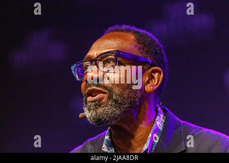 Hay on Wye, pays de Galles, Royaume-Uni. 29th mai 2022. Lenny Henry parle de mon nom est Leon au Hay Festival 35th. Credit: Tracey Paddison/Alay Live News Banque D'Images