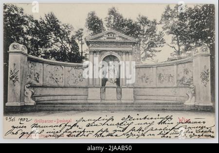 Monument Grillparzer. Vienne .. Stengel & Co., Dresde, producteur Banque D'Images