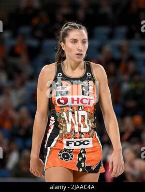29th mai 2022 ; Ken Rosewall Arena, Sydney, Nouvelle-Galles du Sud, Australie ; Australian Suncorp Super Netball, Giants Netball versus Adelaide Thunderbirds; Amy Parmententer of the Giants Banque D'Images