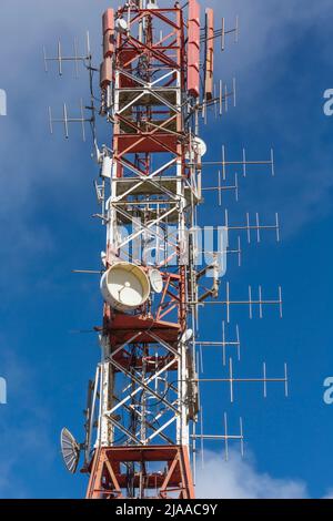 Matériel de communication près de Mijas, Costa del sol, province de Malaga, Andalousie, sud de l'Espagne Banque D'Images