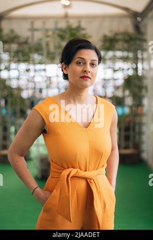 Hay-on-Wye, pays de Galles, Royaume-Uni. 29th mai 2022. Devi Sridhar Portrait au Hay Festival 2022, pays de Galles. Crédit : Sam Hardwick/Alamy. Banque D'Images