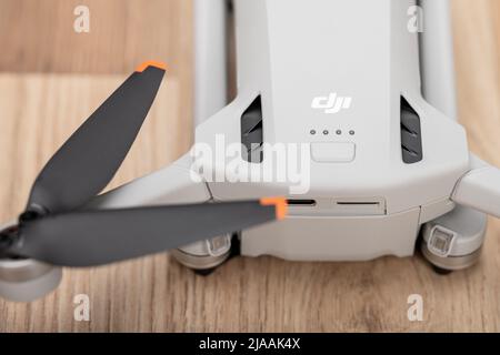 Torquay, Royaume-Uni. Dimanche 29 mai 2022. Découvrez le nouveau DJI 3 Mini Pro Drone, récemment sorti au Royaume-Uni. Banque D'Images