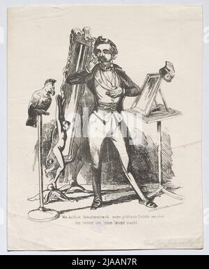 "Comme le prince Schnatteratowski ses toilettes politiques (...) fait (caricature sur Felix Fürst von Lichnowski, membre de l'Assemblée nationale de Francfort en 1848). Eduard Gustav May (1818-1907), éditeur Banque D'Images