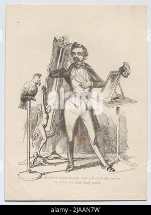 "Comme le prince Schnatteratowski ses toilettes politiques (...) fait (caricature sur Felix Fürst von Lichnowski, membre de l'Assemblée nationale de Francfort en 1848). Eduard Gustav May (1818-1907), éditeur Banque D'Images