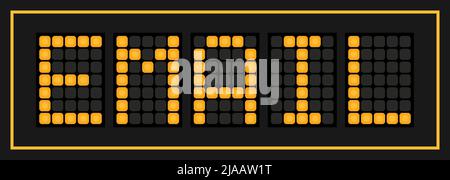 Bannière LED orange dans Word email sur fond noir Illustration de Vecteur