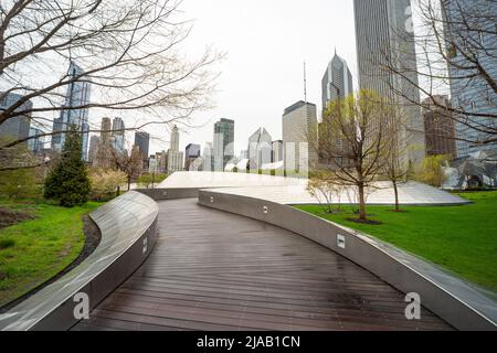 BP Pedestrian Bridge, Chicago, Illinois, États-Unis Banque D'Images