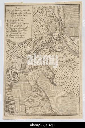 'Plan / siège de la / Stadt-Bergen op zoom ...'. Plan du siège de l'Op Zoom de Bergen le 20 juillet 1747. Inconnu Banque D'Images