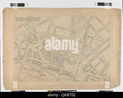 Empereur Franz Josef-Stadtmuseum, grand projet, version finale, plan de situation Karlsplatz. Otto Wagner (1841-1918), architecte Banque D'Images