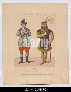 M. Scholz comme Augustin et Robert (photo de costume no 37 pour le journal de théâtre). Inconnu Banque D'Images