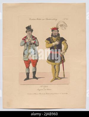 M. Scholz comme Augustin et Robert (photo de costume no 37 pour le journal de théâtre). Inconnu Banque D'Images