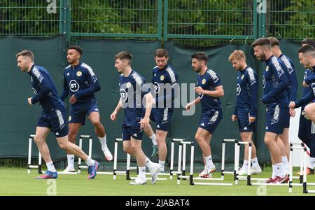 Oriam Sports Center Edinburgh.Scotland.UK.29th Mai 22 session d'entraînement en Écosse pour FIFA WCQ .Play -Off demi-finale match vs Ukraine Scotland Squad crédit: eric mccowat/Alay Live News Banque D'Images