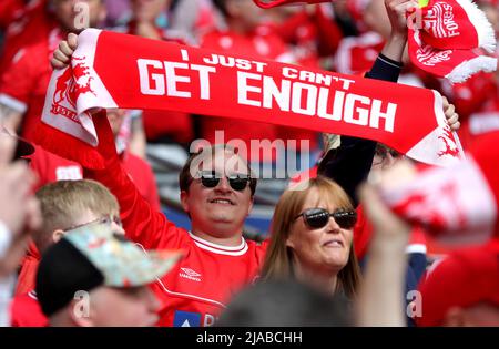 Londres, Royaume-Uni. 29th mai 2022. Les fans de Nottingham Forest lors du match de championnat Sky Bet au stade Wembley, Londres. Le crédit photo devrait se lire: Paul Terry/Sportimage crédit: Sportimage/Alay Live News Banque D'Images