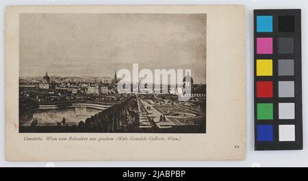 Canaletto. Vienne vue du Belvédère. (Kais. Galerie de peinture, Vienne.). J. Löwy (Cour Cunstate), producteur Banque D'Images